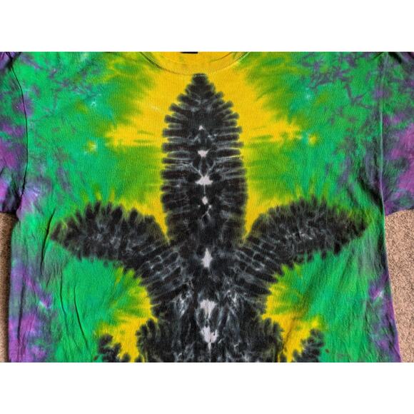Tie Dye T-Shirt By Jammin Dyes, Fleur De Lis, NOLA, Deadhead - XL Made in USA - Picture 7 of 13